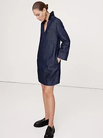 Italian Denim Kaftan Mini Dress