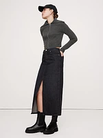 Ribbed Bomber Sweater with Cashmere
