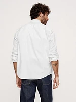 Standard-Fit Washed Cotton Poplin Shirt