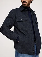 Herringbone Jacquard Shirt Jacket