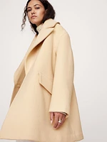 Double-Faced Wool-Blend Peacoat