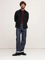 Relaxed-Fit Wool-Blend Overshirt