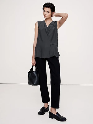 Signature Silk Wrap Top