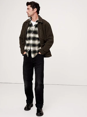 Standard-Fit Plaid Twill Overshirt