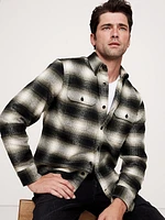 Standard-Fit Plaid Twill Overshirt