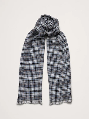 Plaid Lightweight Wool Scarf