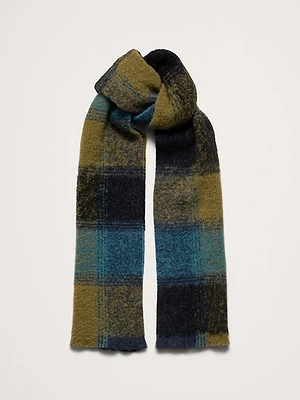 Plaid Alpaca-Blend Scarf