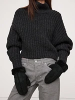 Shearling Mittens by Crown Cap