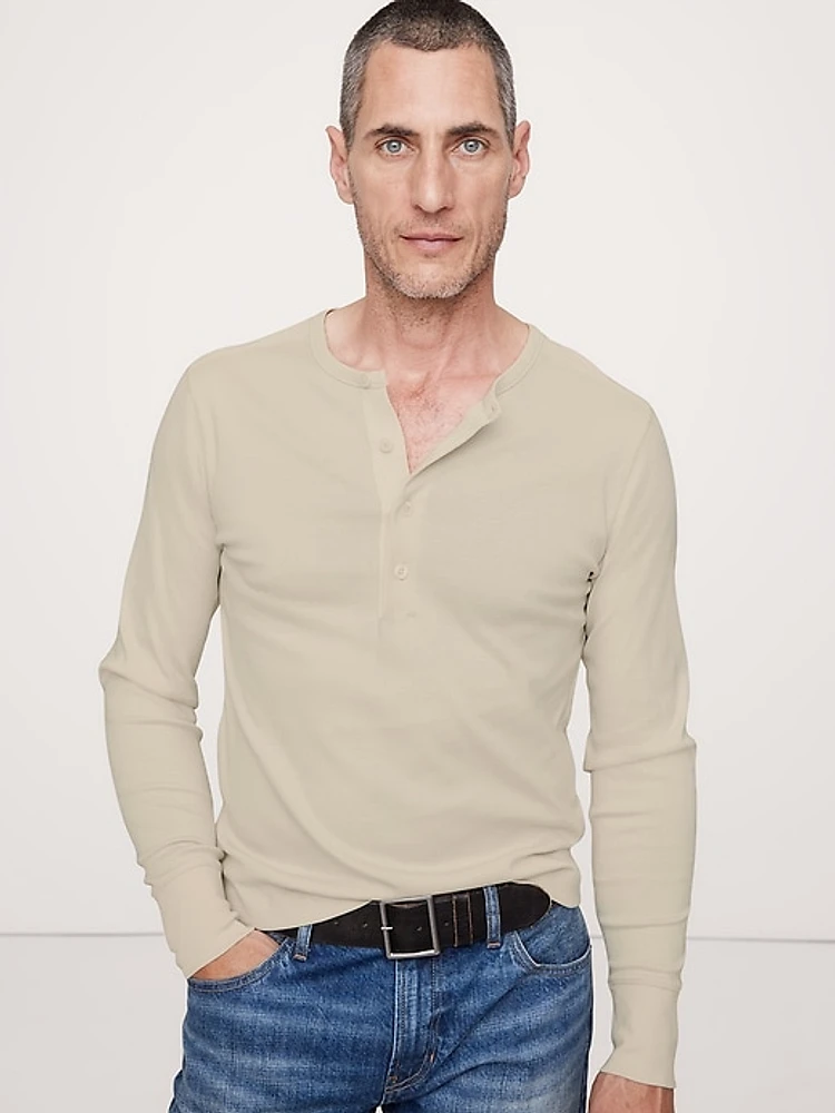 Cotton Henley T-Shirt