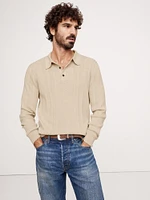 Cotton Sweater Polo Shirt