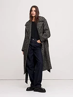 Oversized Herringbone Car Coat