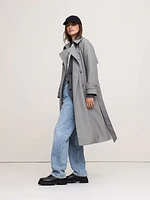 Water-Repellant Italian Wool Trench Coat