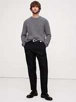 Merino-Cashmere Waffle-Knit Sweater