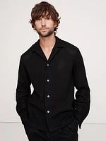 Standard-Fit Mesh Resort Shirt
