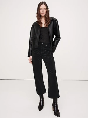 Ultra High-Rise Wide-Leg Crop Corduroy Pant