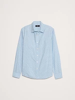 Standard-Fit Washed Cotton Poplin Shirt