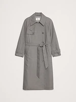 Water-Repellant Italian Wool Trench Coat