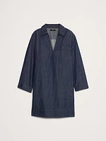 Italian Denim Kaftan Mini Dress