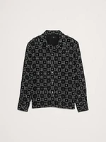 Standard-Fit Embroidered Linen Resort Shirt