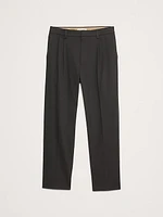 Pleated Cropped Italian-Stretch Chino