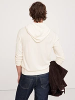 Cashmere-Silk Sweater Hoodie