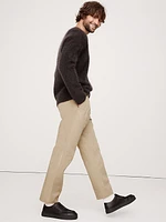 Pleated Cropped Italian-Stretch Chino