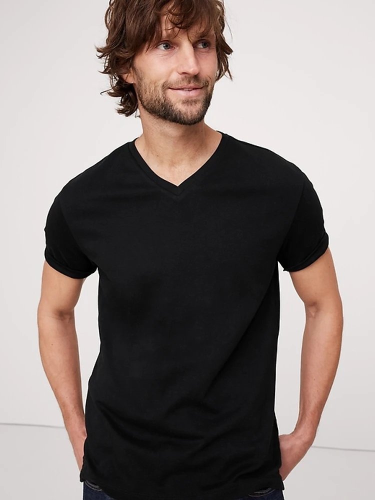 Luxury-Touch V-Neck T-Shirt