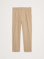 Pleated Cropped Italian-Stretch Chino