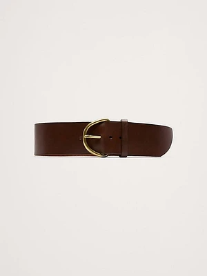 Wide Leather Waist Belt