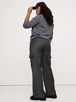 Pull-On Wool Flannel Cargo Pant
