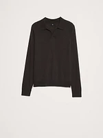 Cashmere-Silk Sweater Polo