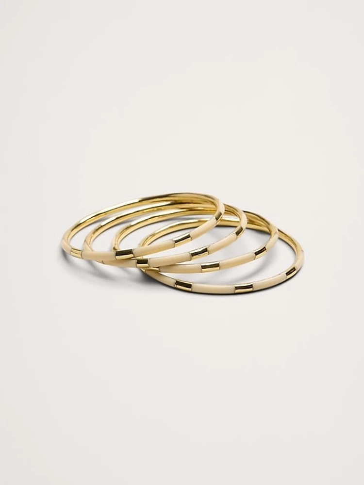 Brass Bangles Set of 4 by Aureus + Argent