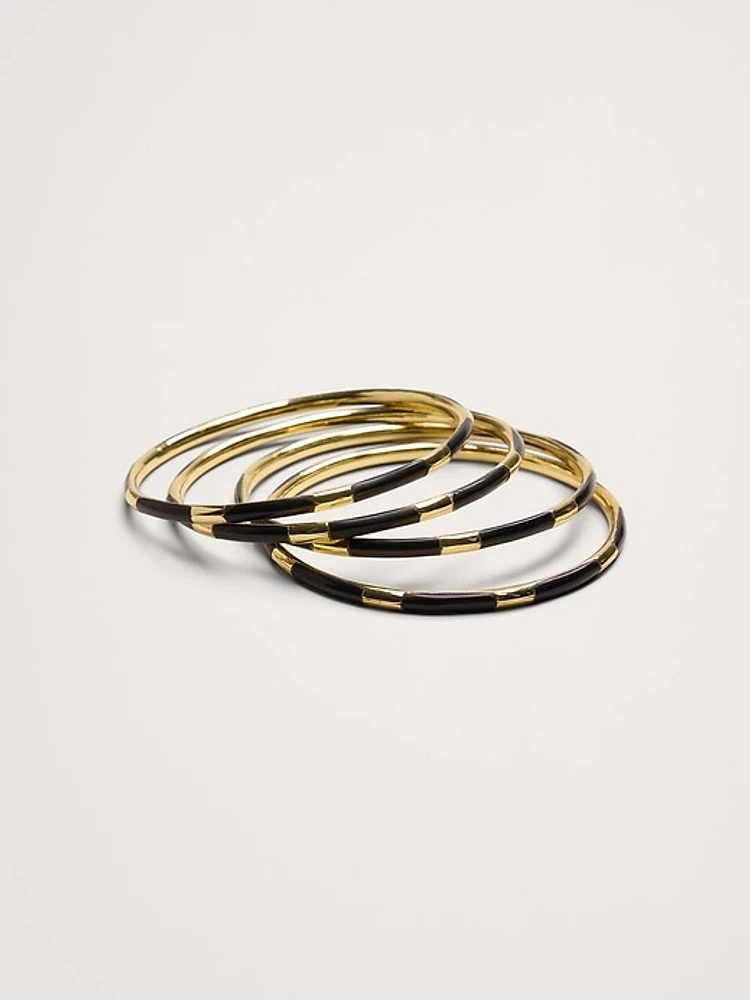 Brass Bangles Set of 4 by Aureus + Argent