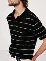 Cotton-Blend Sweater Polo