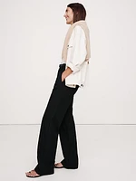 High-Rise Modern Straight Refined Pant