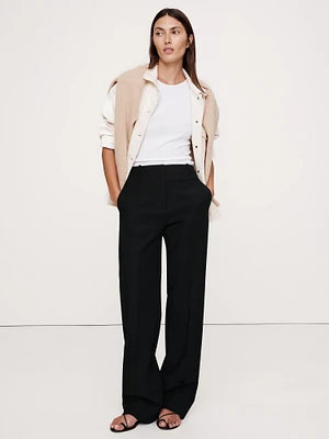 High-Rise Modern Straight Refined Pant