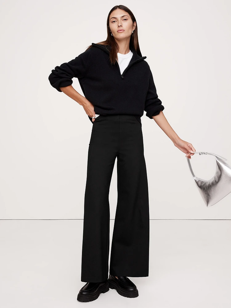 Wide-Leg Everywhere Ponte Ankle Pant