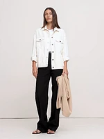 High-Rise Modern Straight Refined Pant