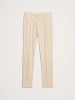 Herringbone Cotton-Linen Relaxed Suit Pant