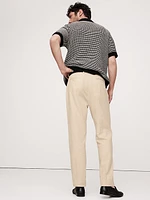 Herringbone Cotton-Linen Relaxed Suit Pant