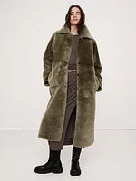 Reversible Shearling Car Coat