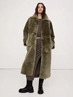 Reversible Shearling Car Coat