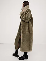 Reversible Shearling Car Coat