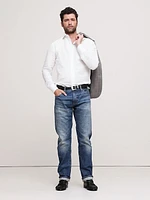 Slim-Fit Linen-Cotton Dress Shirt
