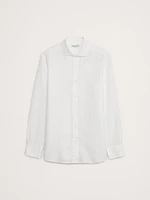 Slim-Fit Linen-Cotton Dress Shirt