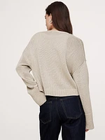 Cotton Tie-Front Cardigan