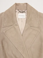 Suede Trench Coat