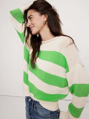 Oversized Cotton Roll-Neck Sweater