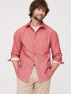 Relaxed-Fit Washed Cotton Poplin Shirt