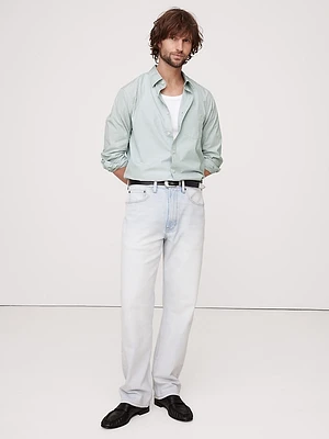 Standard-Fit Washed Cotton Poplin Shirt